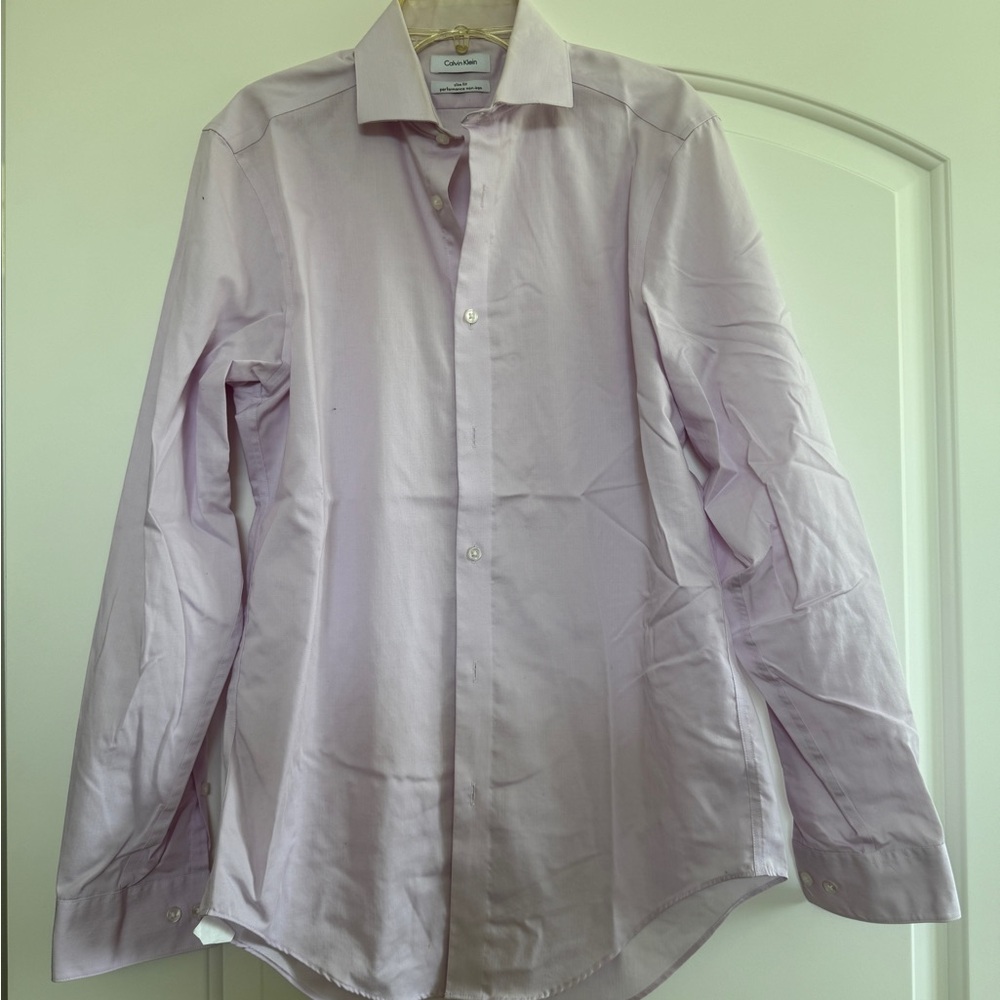 Calvin Klein Men's Lavender Dress Shirt